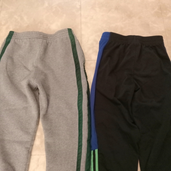 Adidas boys joggers sweatpants atathletic pants bundle size 7 black gray blue - Picture 6 of 11